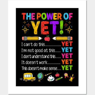 Growth Mindset Positive The Power of Yet Posters and Art